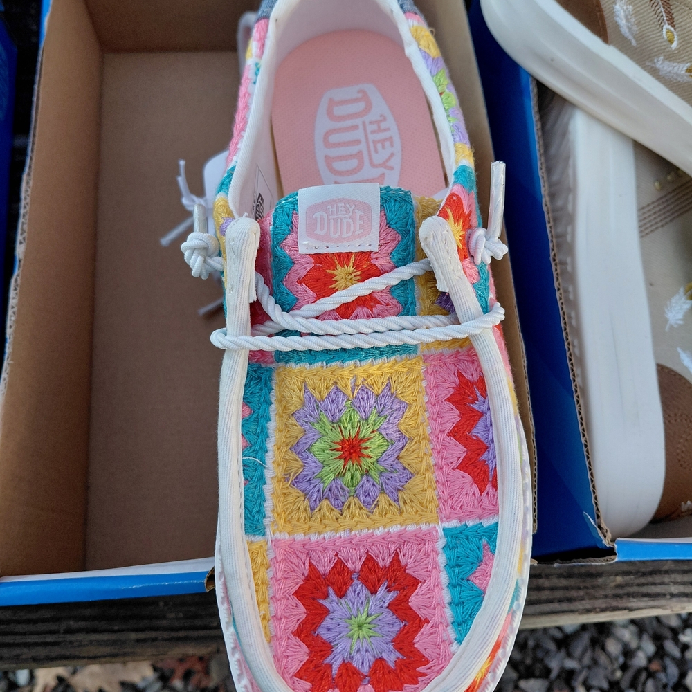 Hey Dude Multicolor Patchwork Flats NWT - image 3